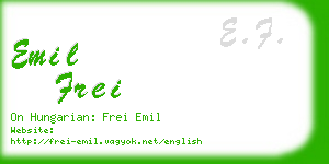 emil frei business card